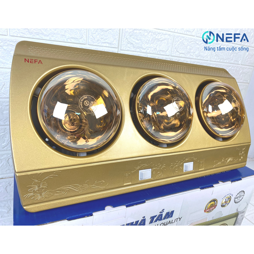  Đèn sưởi nhà tắm 3 bóng Nefa NFS68-3 - Bảo hành 24 tháng