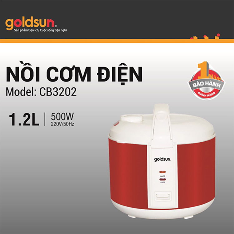 Nồi cơm điện Goldsun CB3202 – Bảo hành 12 tháng