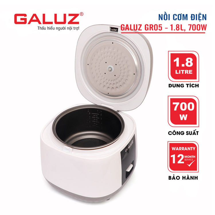  Nồi cơm điện Galuz Gr-05 dung tích 1.8L - Bảo hành 12 tháng
