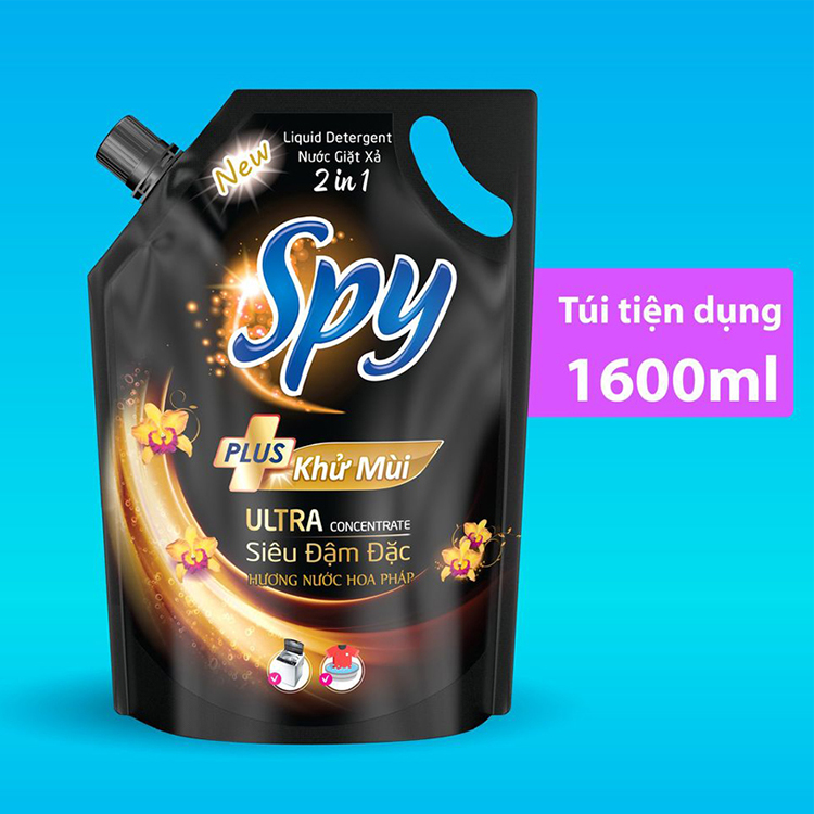 Nước giặt xả SPY PLUS vàng – dung tích 1600ml