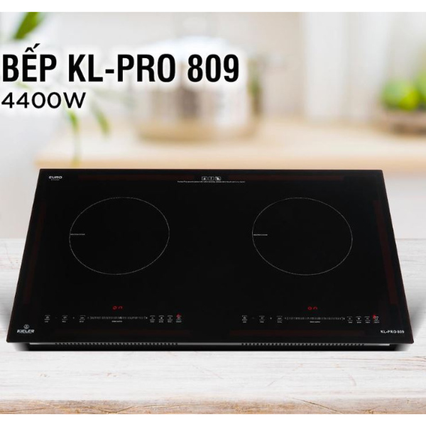 Bếp đôi điện từ Kieler KL-Pro 809 mặt kính Euro Kieler Platinum, Bếp điện từ có chế độ cảm ứng chống tràn 4400W