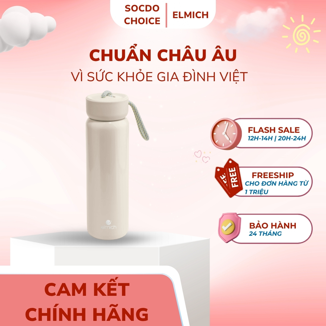 Bình giữ nhiệt Inox 304 Elmich EL8296W dung tích 450ml