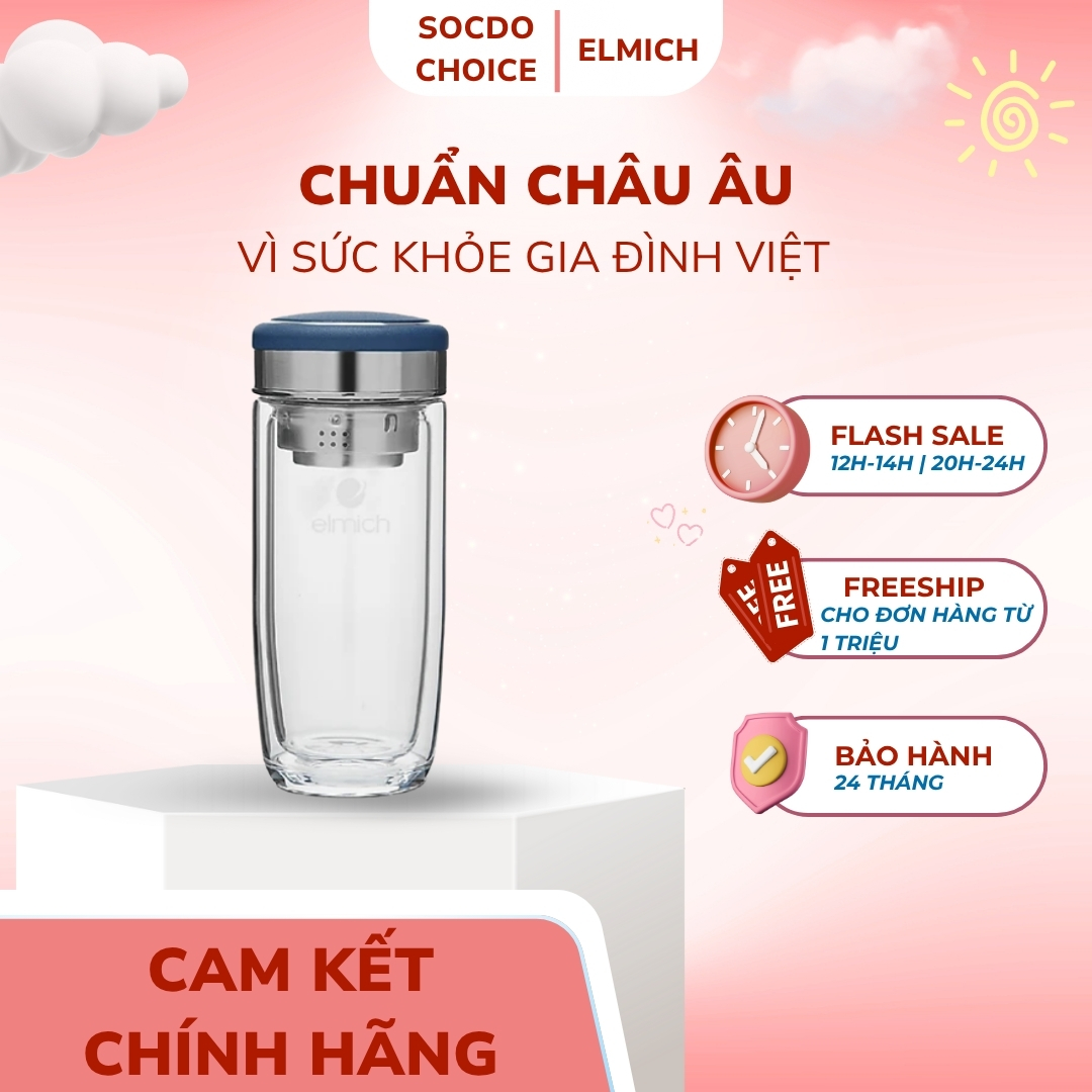 Bình nước thủy tinh Elmich EL-8350T041 dung tích 415ml
