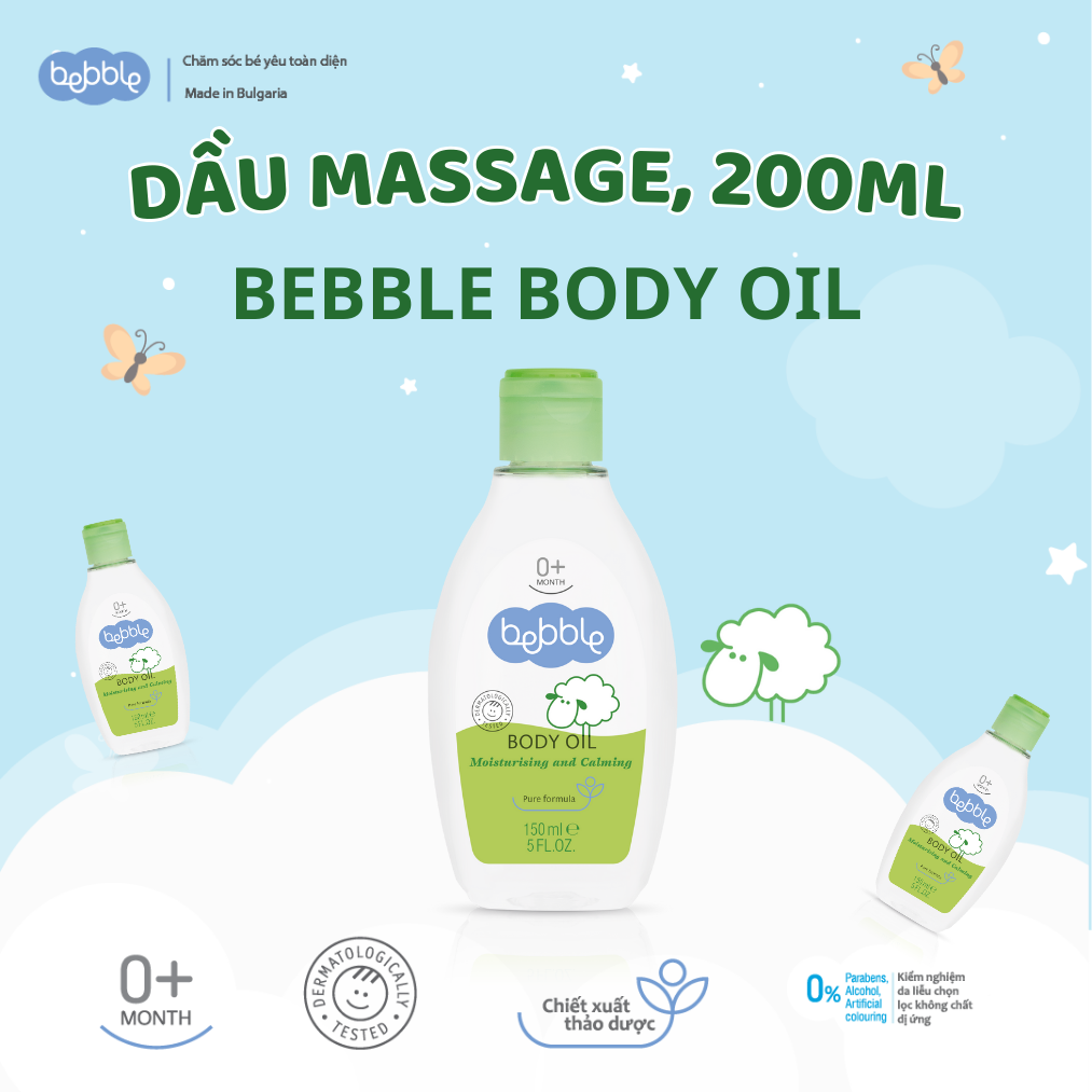 Dầu Massage Body Oil Bebble 150ml – Lựa Chọn Hoàn Hảo Cho Làn Da Mềm Mại
