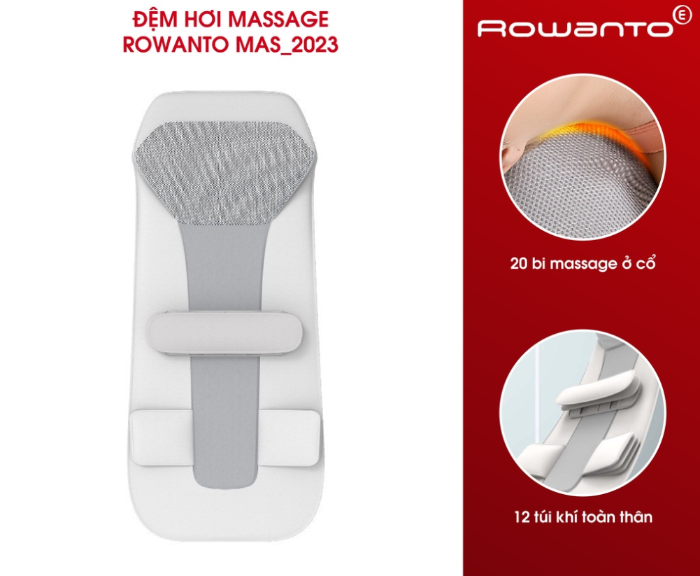 Đệm massage toàn thân ROWANTO 2023, thảm massage toàn thân, nệm massage chống nhức mỏi, massage cổ vai gáy