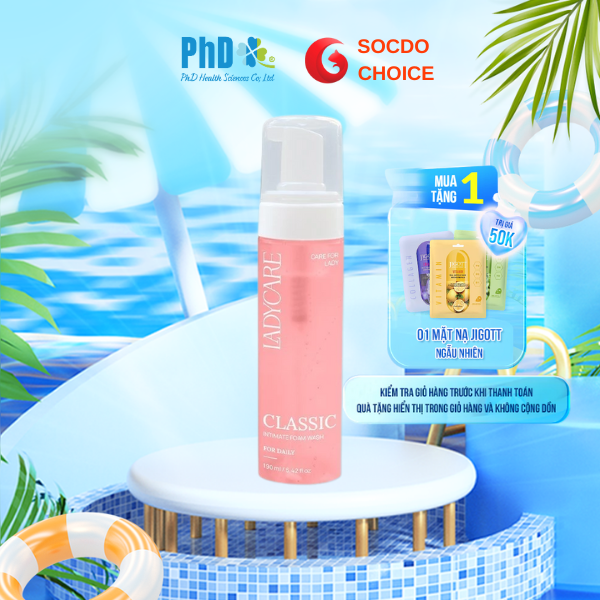 Dung Dịch Vệ Sinh Phụ Nữ Dạng Bọt Ladycare Classic -  Mọi Loại Da, Làm Sạch Và Duy Trì pH 90ml - 190ml