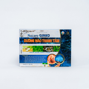 Hoạt huyết dưỡng não thanh tâm Nucare Ginko, hộp 6 vỉ, 10 viên nén