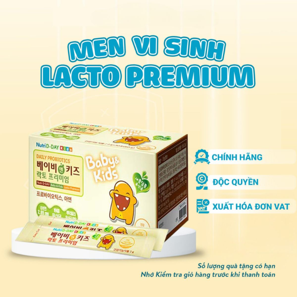 Men cho trẻ sơ sinh BABY & KIDS Lacto Premium Nutri D-Day - Dùng thế nào cho đúng?