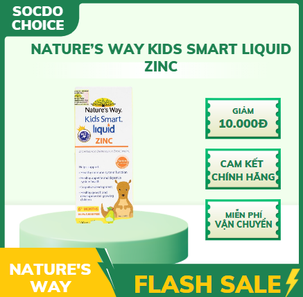 Nature’s Way Kids Smart Liquid ZinC – Bổ sung kẽm cho bé