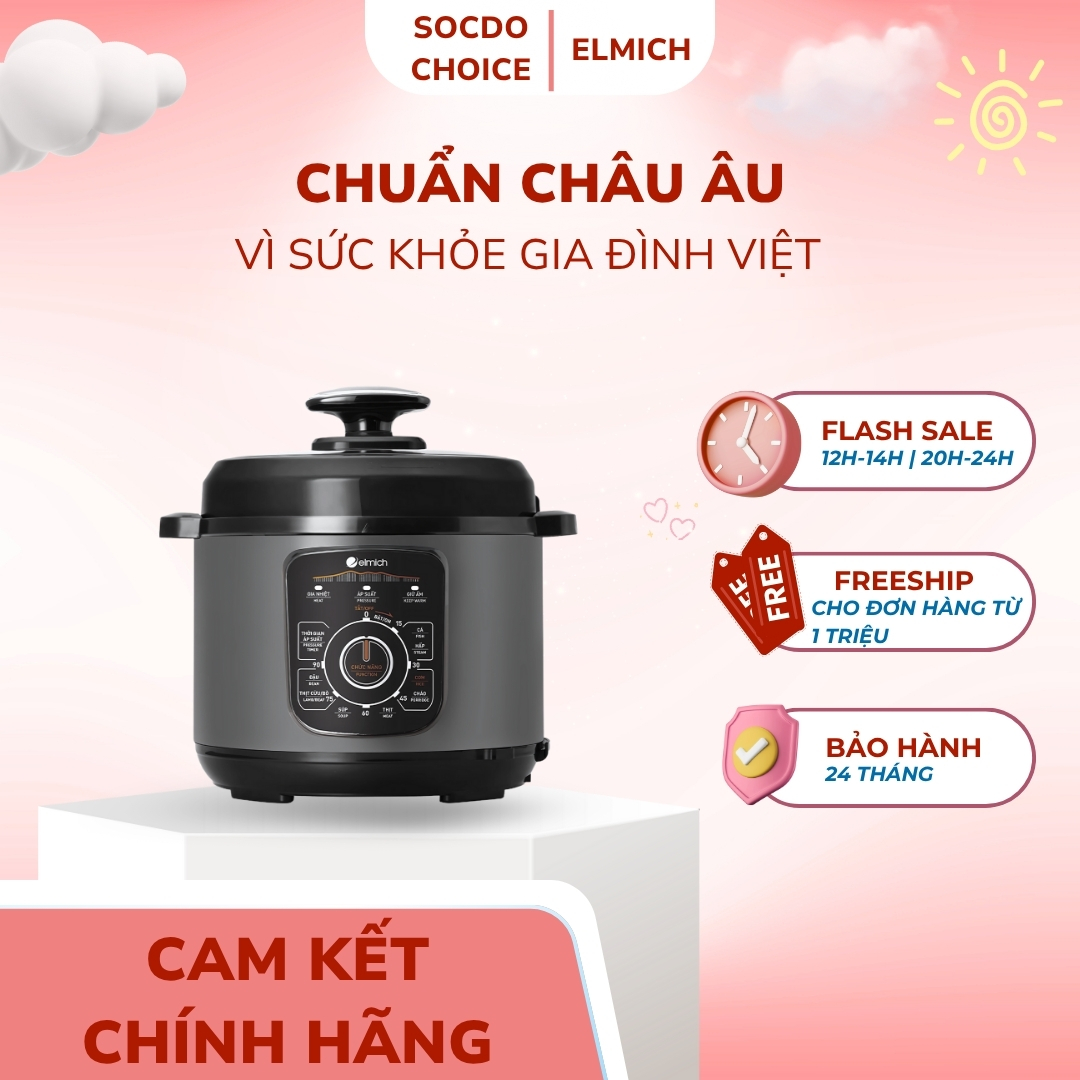 Nồi áp suất cơ Elmich PCE8792GR dung tích 5L