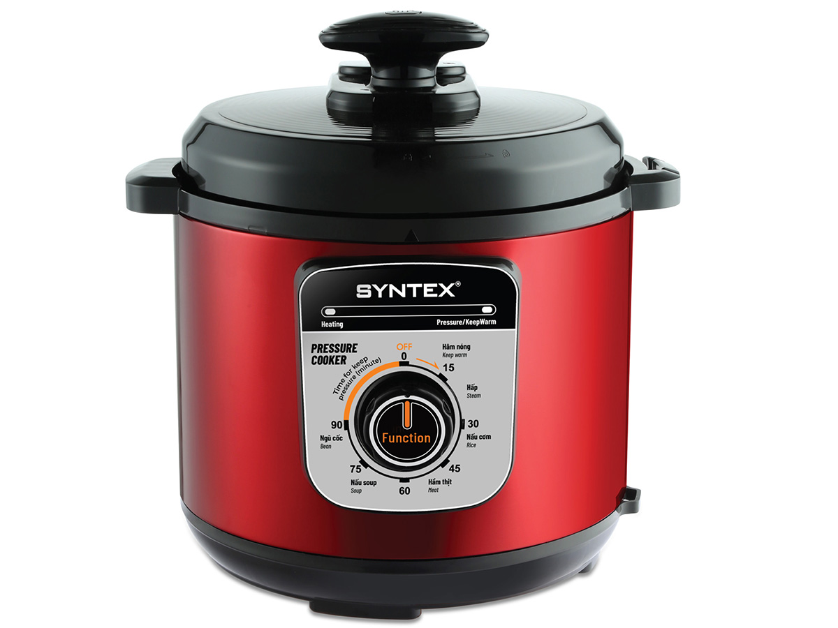 Nồi Áp Suất Syntex SP06 Cao Cấp 6L Đa Năng - Nấu Nhanh, Tiết Kiệm Thời Gian Cho Gia Đình 4-8 Người