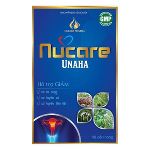 Nucare Unaha giúp giảm u xơ cổ tử cung u xơ tuyến vú, lọ 90 viên nang cứng