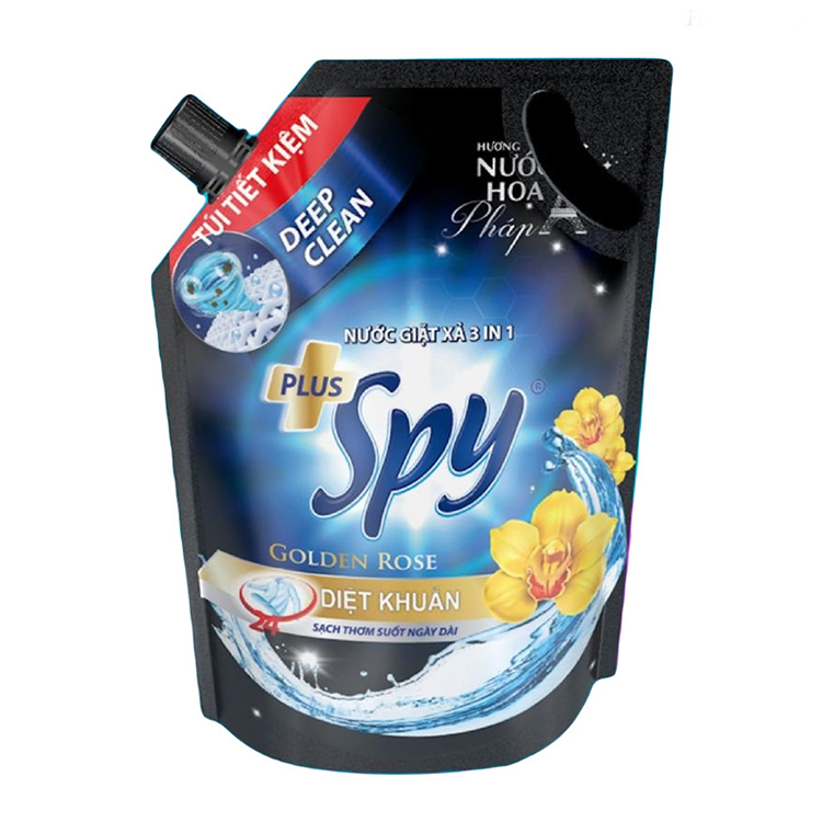 Nước giặt xả SPY PLUS vàng – Dung tích 2,6kg ( 2,4 Lít )