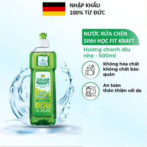 Nước rửa chén sinh học sức mạnh xanh Fit Kraft Grune Spulmittel, nước rửa chén bát hữu cơ dung tích 500ml