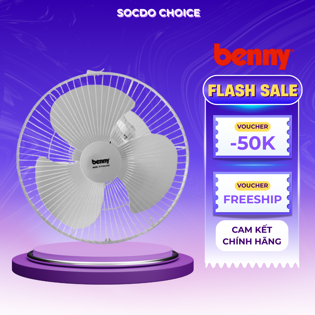 Quạt đảo trần Benny BFC43, 60W, motor Diamon siêu bền, bảo hành motor 2 năm