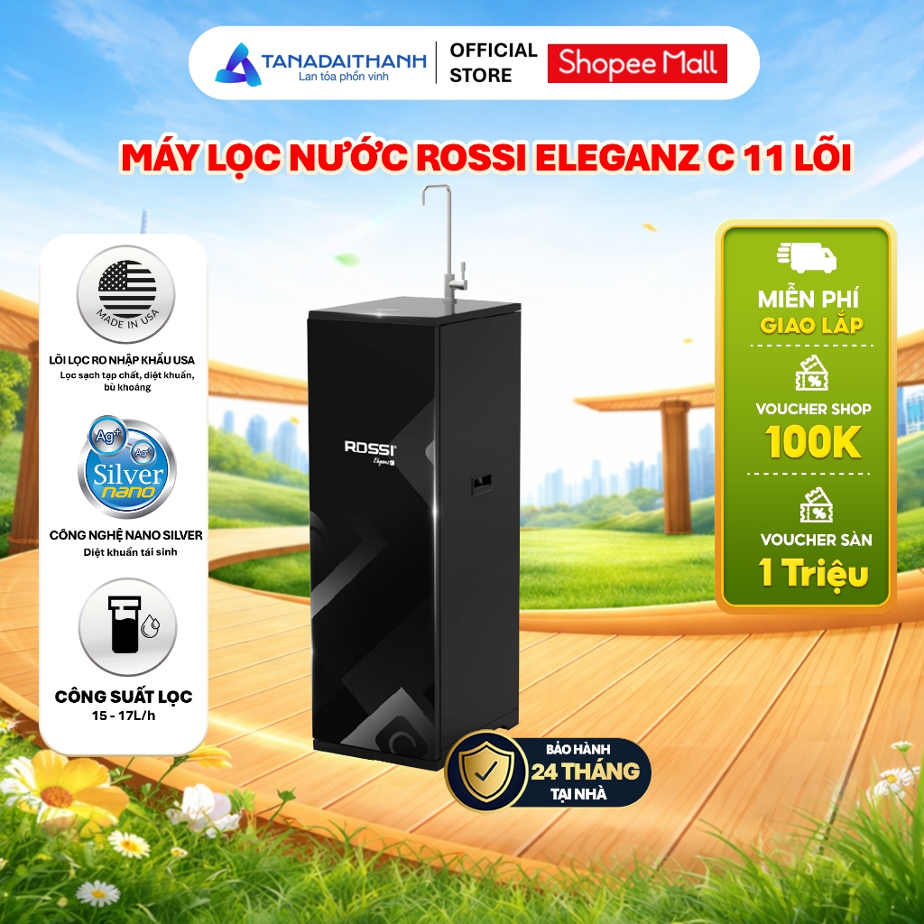 [GIAO LẮP TQ] Máy lọc nước RO Rossi Eleganz C TA-211S0 - 11 Lõi