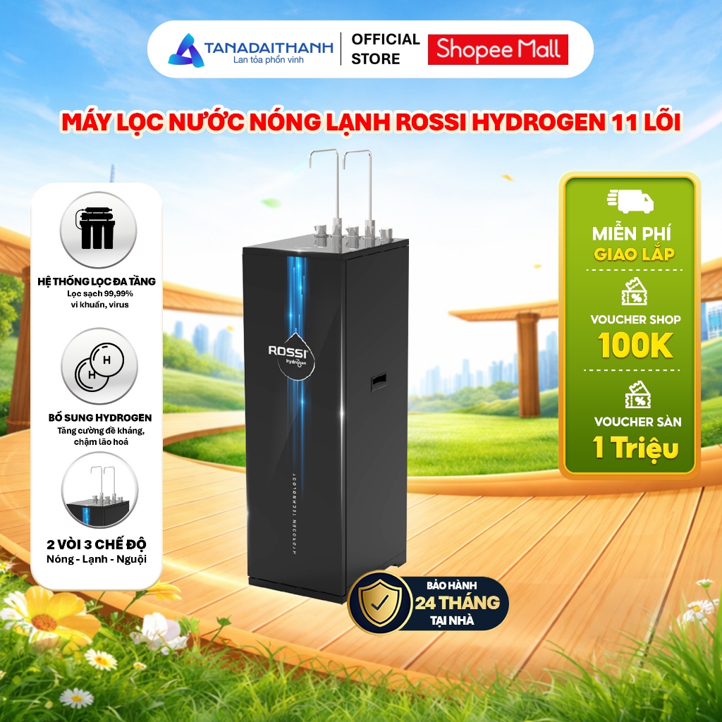 [GIAO LẮP TQ] Máy lọc nước RO Rossi Hydrogen TA-111S1 - 11 lõi